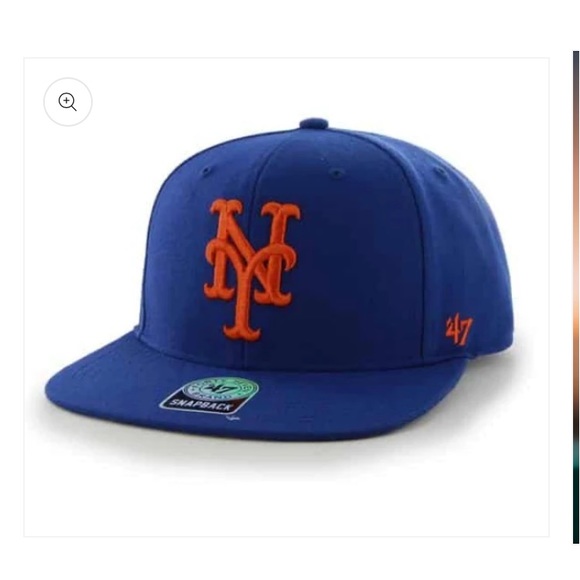 Other - New York Mets 47 Brand Blue Sure Shot Adjustable Snapback Hat
